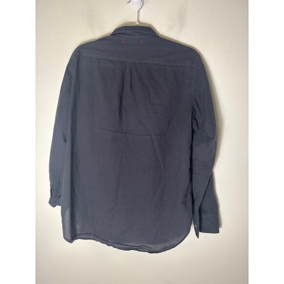 Xirena Black Long Sleeve Button Up Cotton Shirt Sz S - Picture 2 of 3